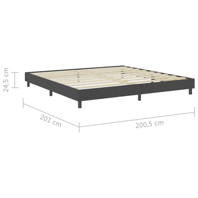 sengestel til boxmadras 200x200 cm stof grå