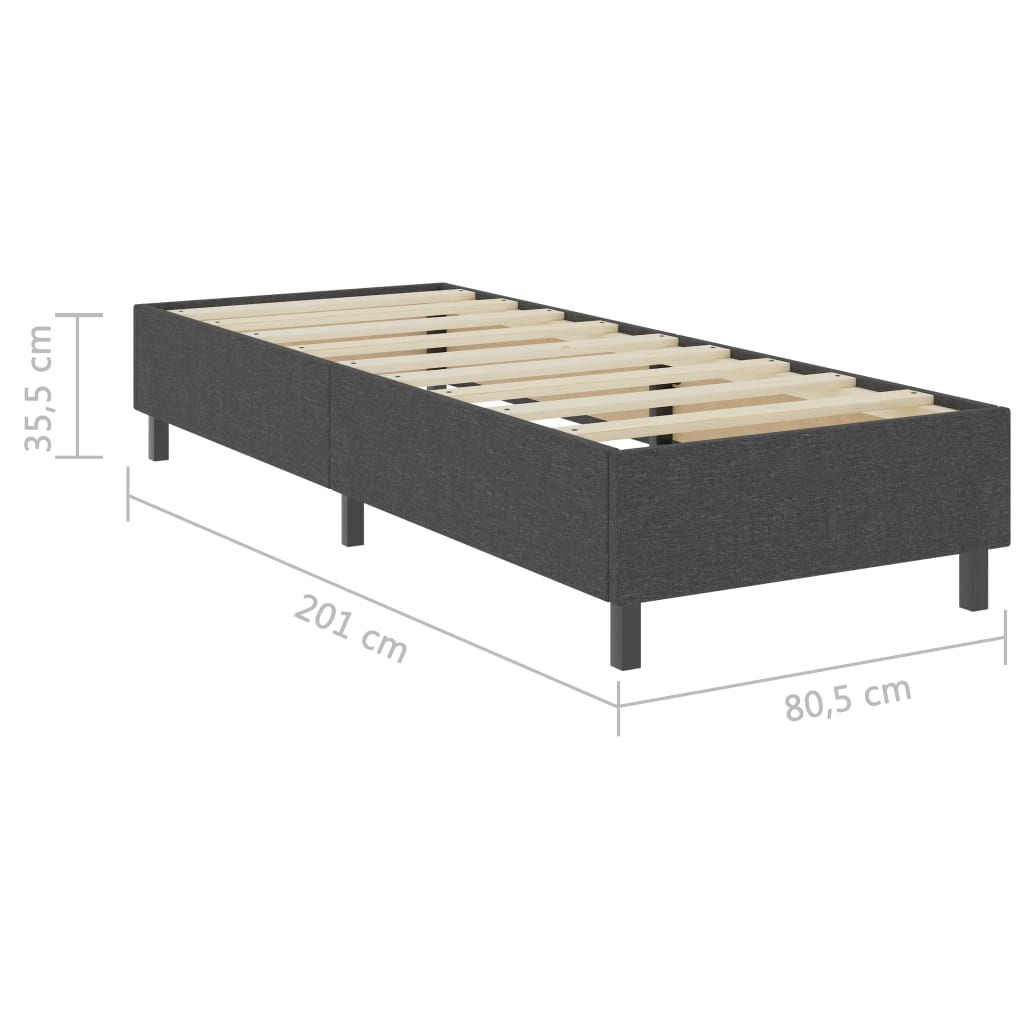 sengestel til boxmadras 80x200 cm stof grå