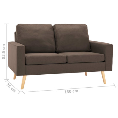 2-personers sofa stof brun