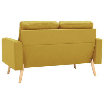 2-personers sofa stof gul