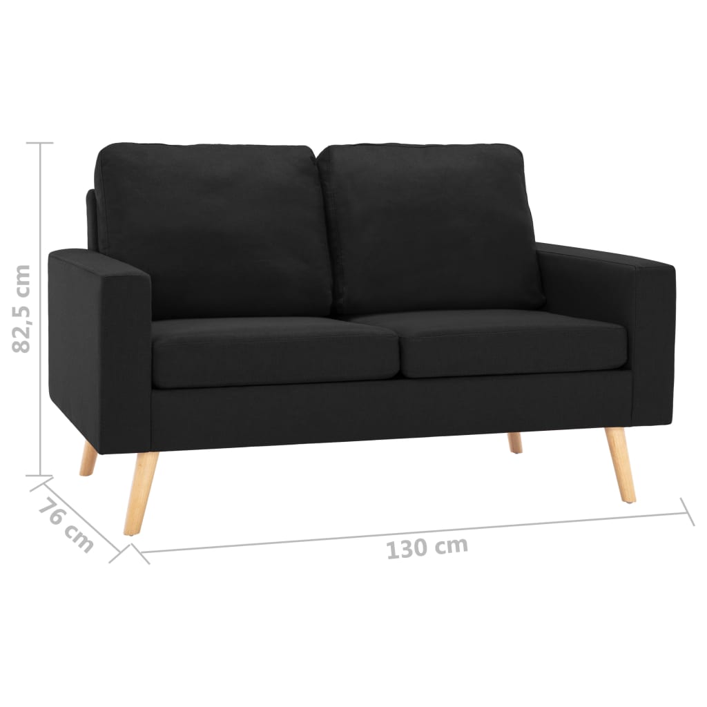 2-personers sofa stof sort