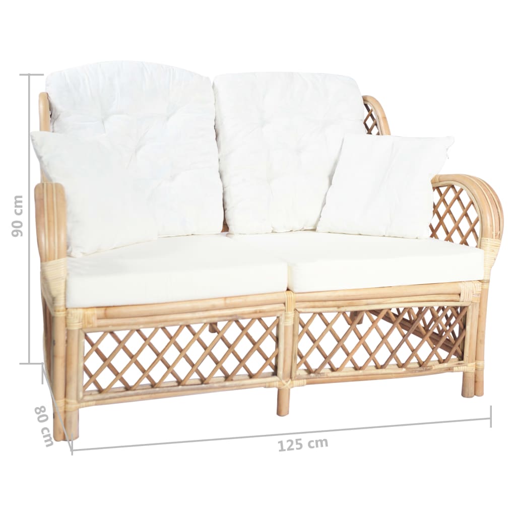 2-personers sofa rattan