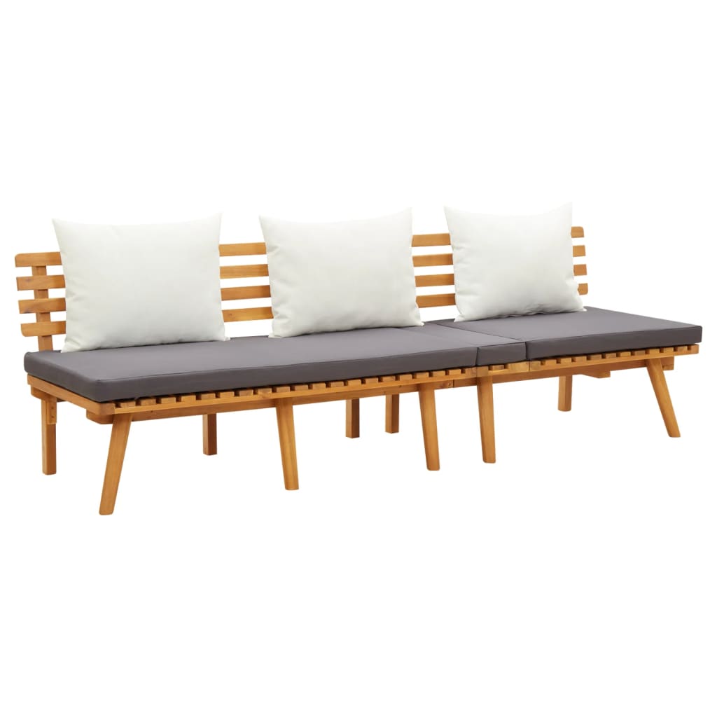 daybed til haven 200x65 cm massivt akacietræ