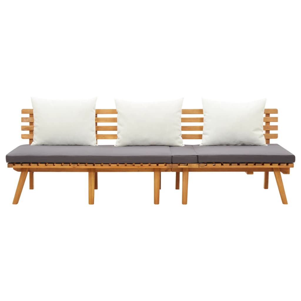 daybed til haven 200x65 cm massivt akacietræ