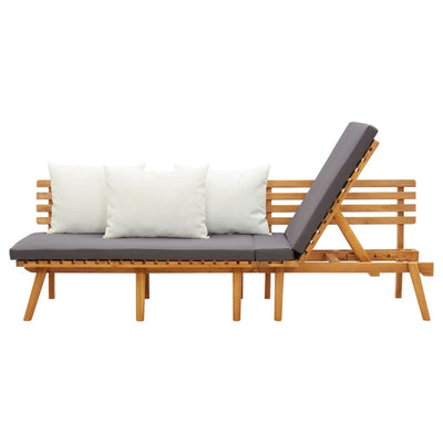 daybed til haven 200x65 cm massivt akacietræ