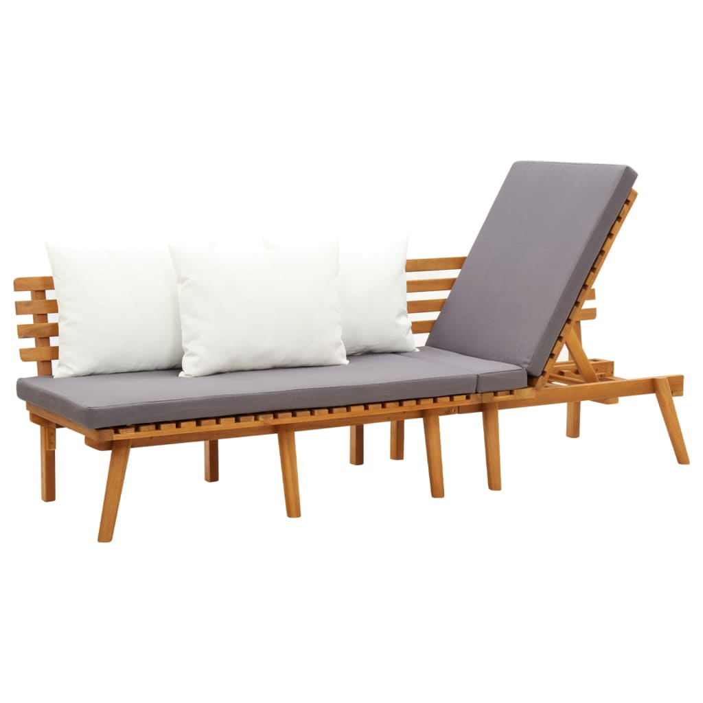 daybed til haven 200x65 cm massivt akacietræ