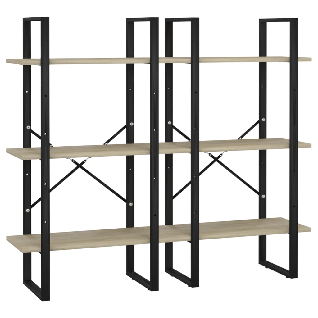 opbevaringsreol 60x30x210 cm konstrueret træ sonoma-eg