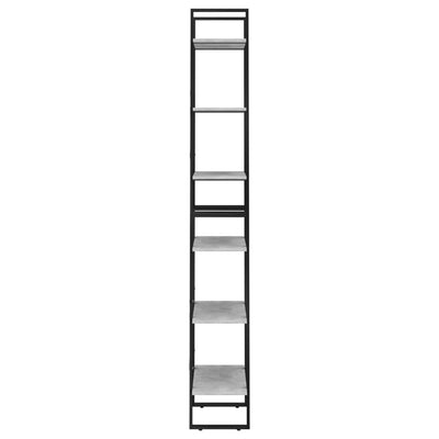 opbevaringsreol 60x30x210 cm konstrueret træ betongrå