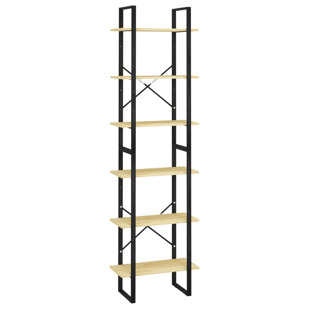 opbevaringsreol 60x30x210 cm massivt fyrretræ