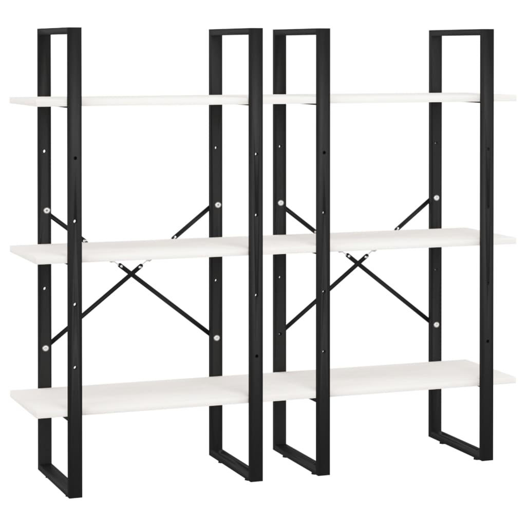 opbevaringsreol 60x30x210 cm massivt fyrretræ hvid