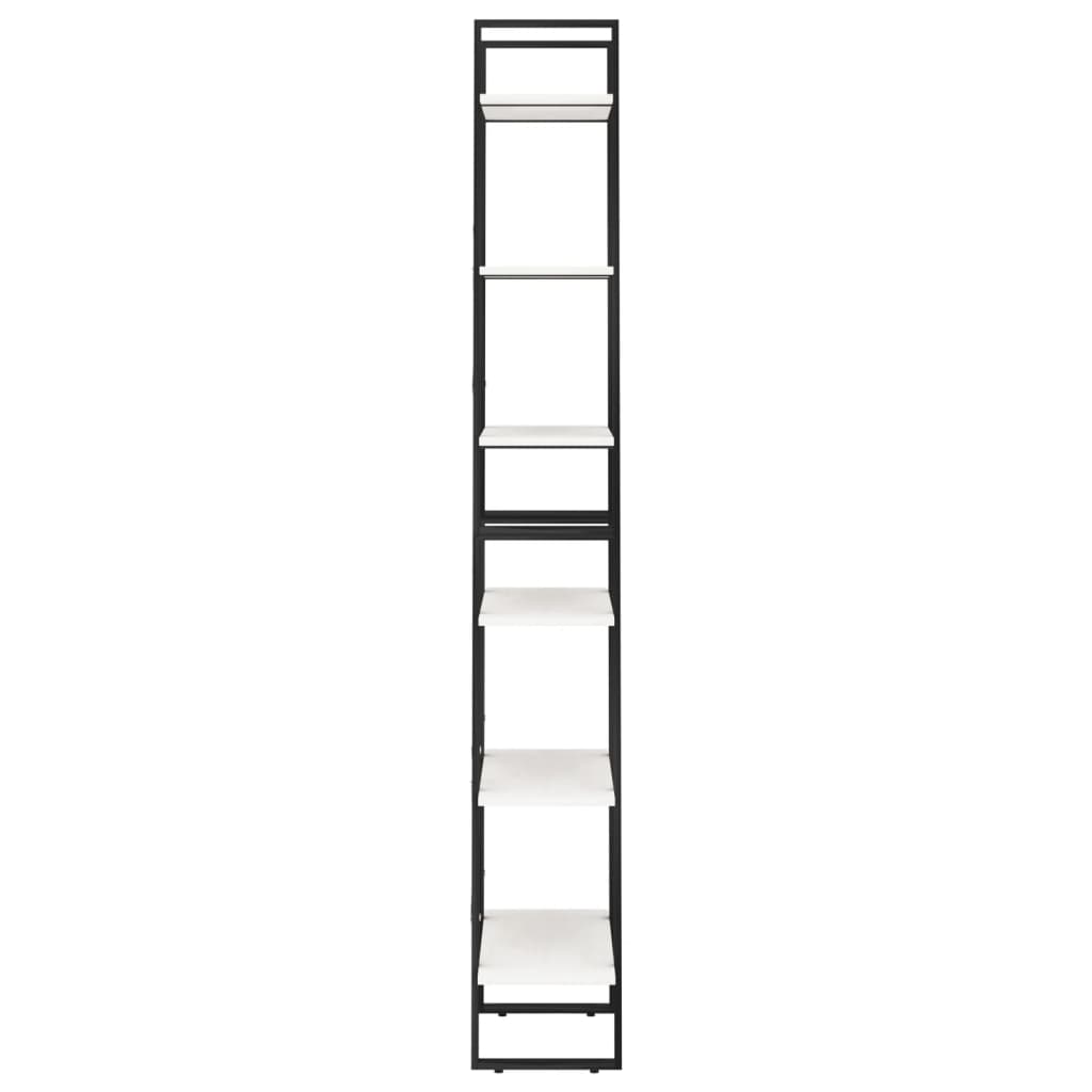 opbevaringsreol 60x30x210 cm massivt fyrretræ hvid