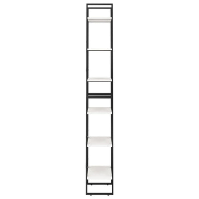 opbevaringsreol 60x30x210 cm massivt fyrretræ hvid