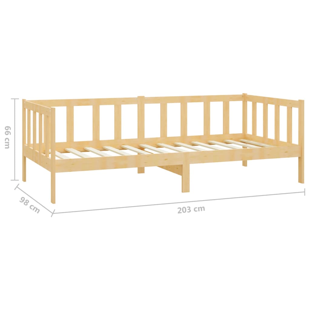 daybed med madras 90x200 cm massivt fyrretræ