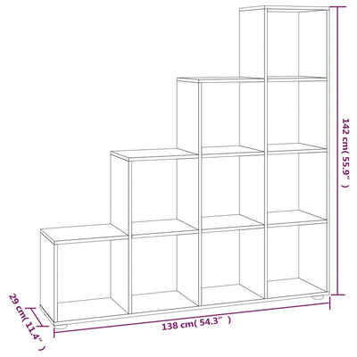 trappereol 142 cm konstrueret træ sort