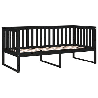 daybed 100x200 cm massivt fyrretræ sort