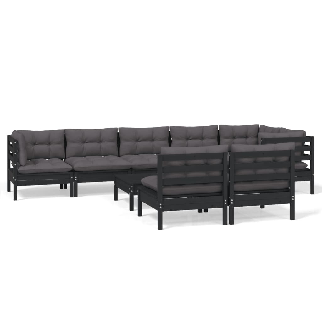 daybed 100x200 cm massivt fyrretræ sort