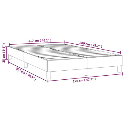 Sengeramme uden madras Sort 120x200 cm Stof