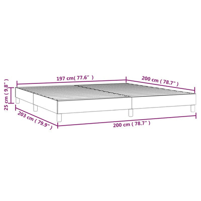 Sengeramme uden madras Mørkegrå 200x200 cm Fløjl