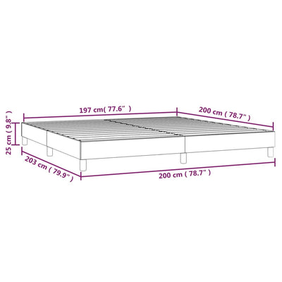 Sengeramme uden madras Sort 200x200 cm Fløjl