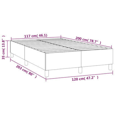 Sengeramme uden madras Sort 120x200 cm Stof