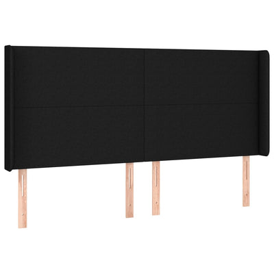 kontinentalseng med madras 200x200 cm stof sort
