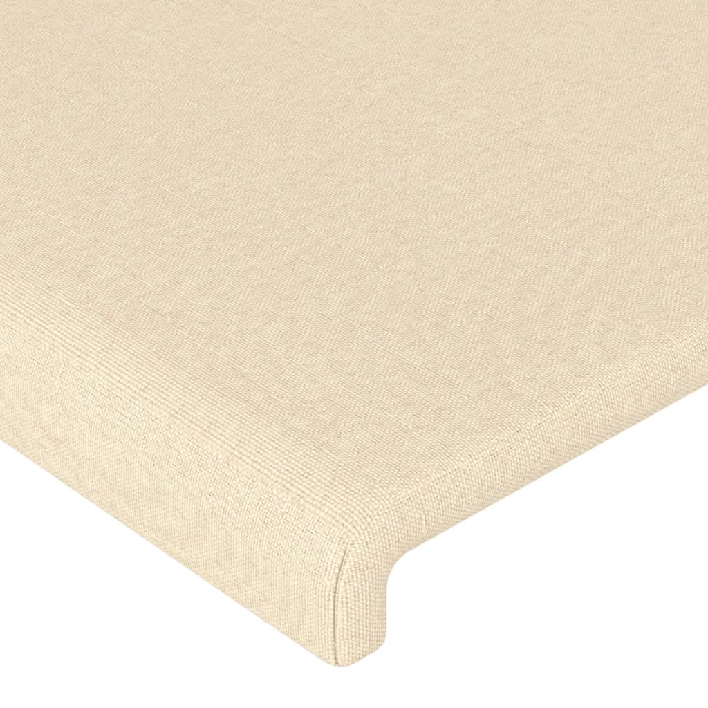 sengeramme uden madras 90x190 cm stof cremefarvet