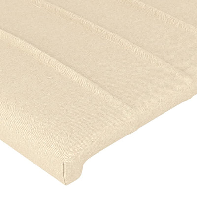 sengeramme uden madras 90x190 cm stof cremefarvet