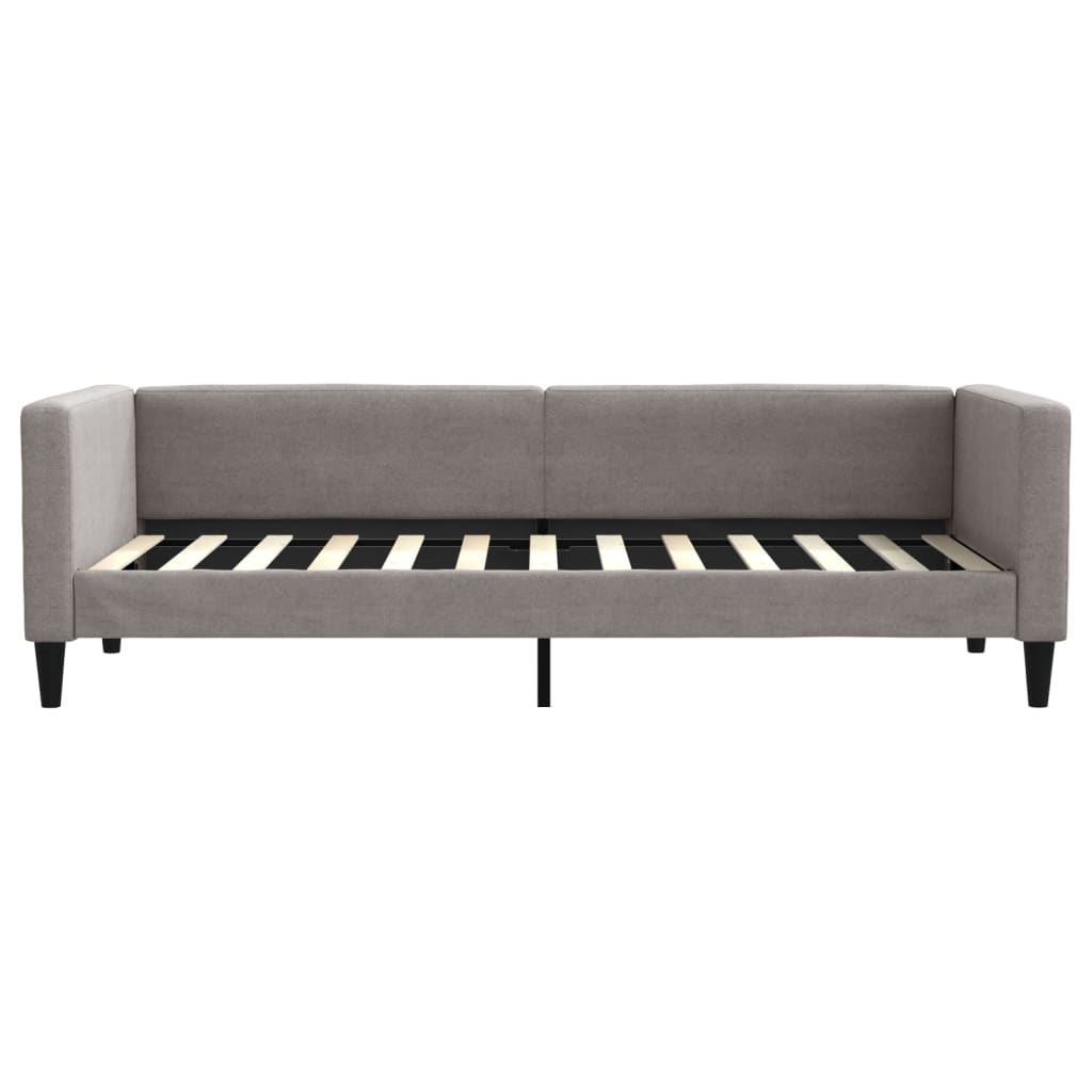 daybed med madras 80x200 cm stof gråbrun
