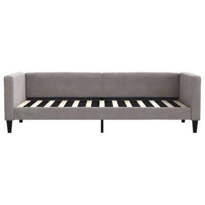 daybed med udtræk 80x200 cm stof gråbrun