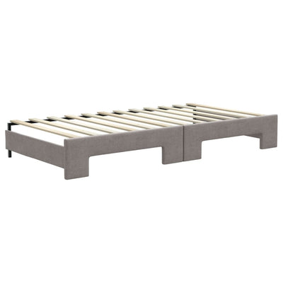 daybed med udtræk 100x200 cm stof gråbrun