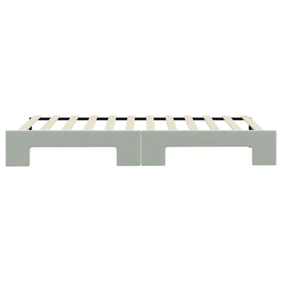 daybed med udtræk 90x200 cm velour lysegrå