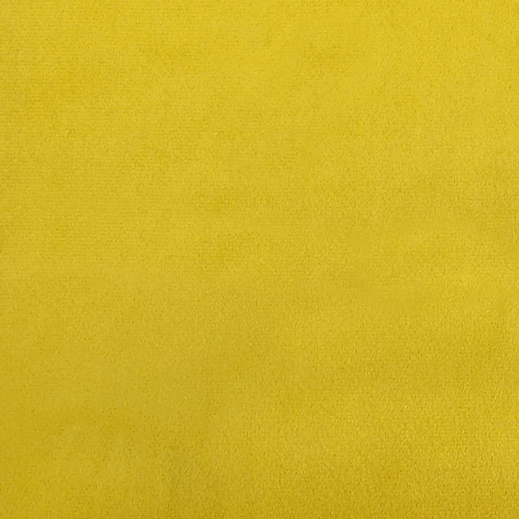 daybed med udtræk 90x200 cm velour gul