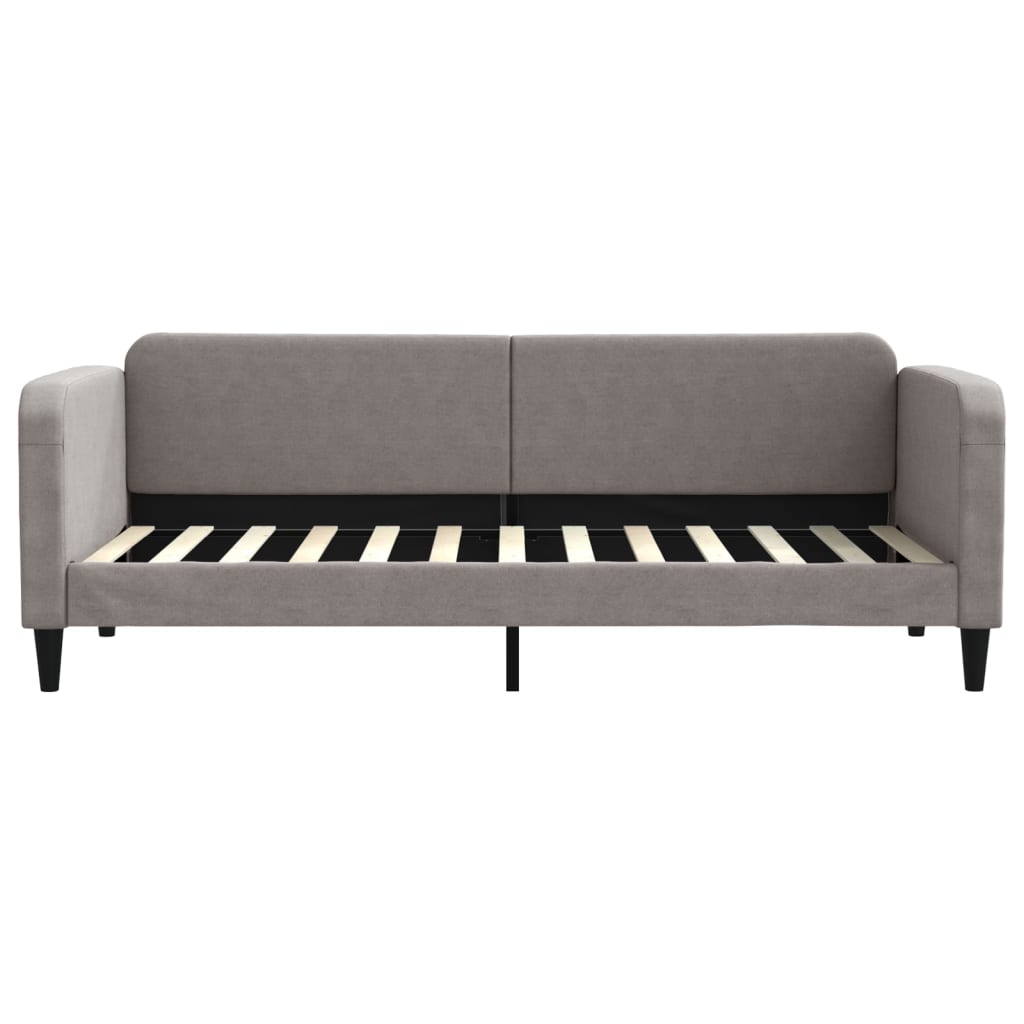 daybed med madras 80x200 cm stof gråbrun
