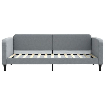 daybed med madras 90x200 cm stof lysegrå