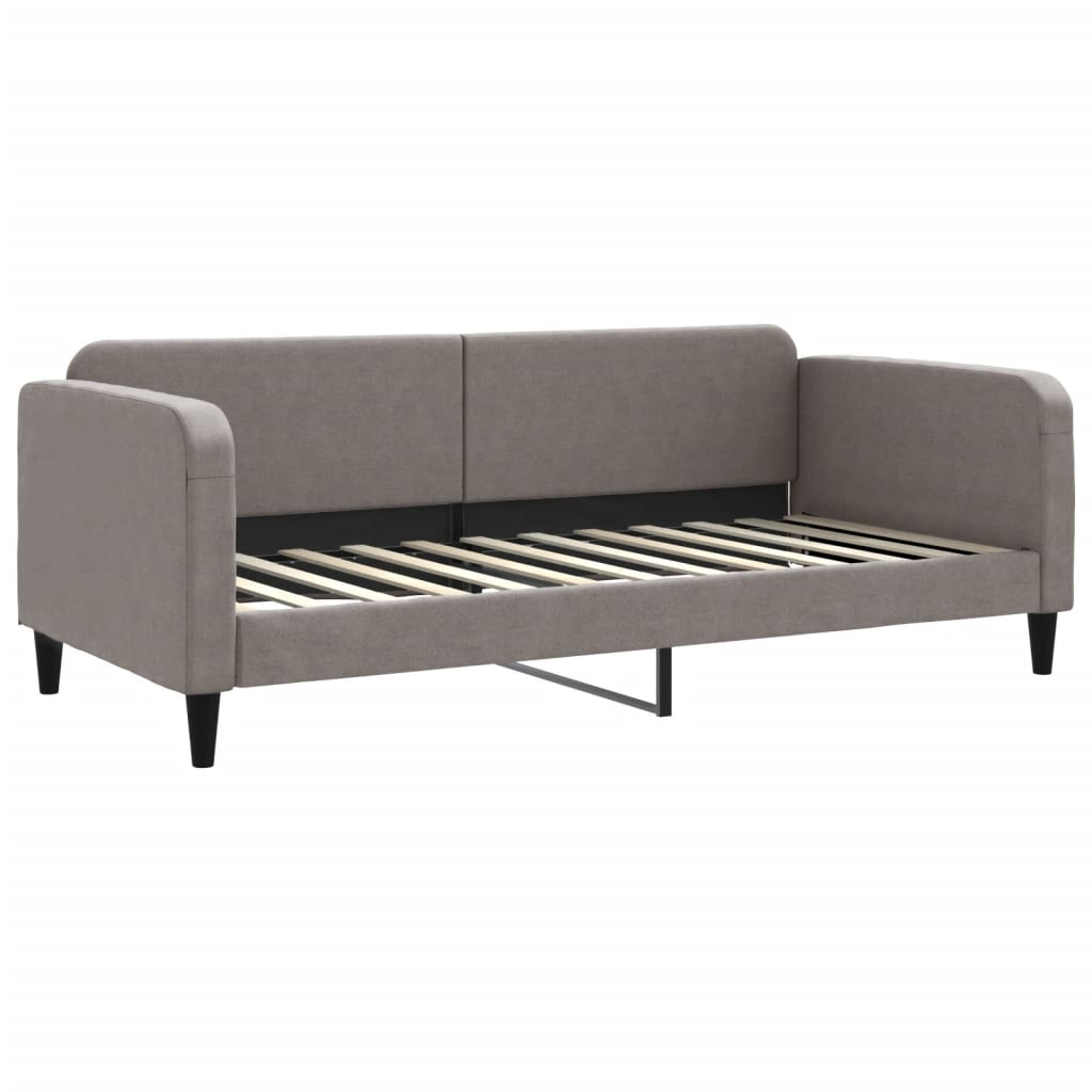 daybed med udtræk 90x200 cm stof gråbrun