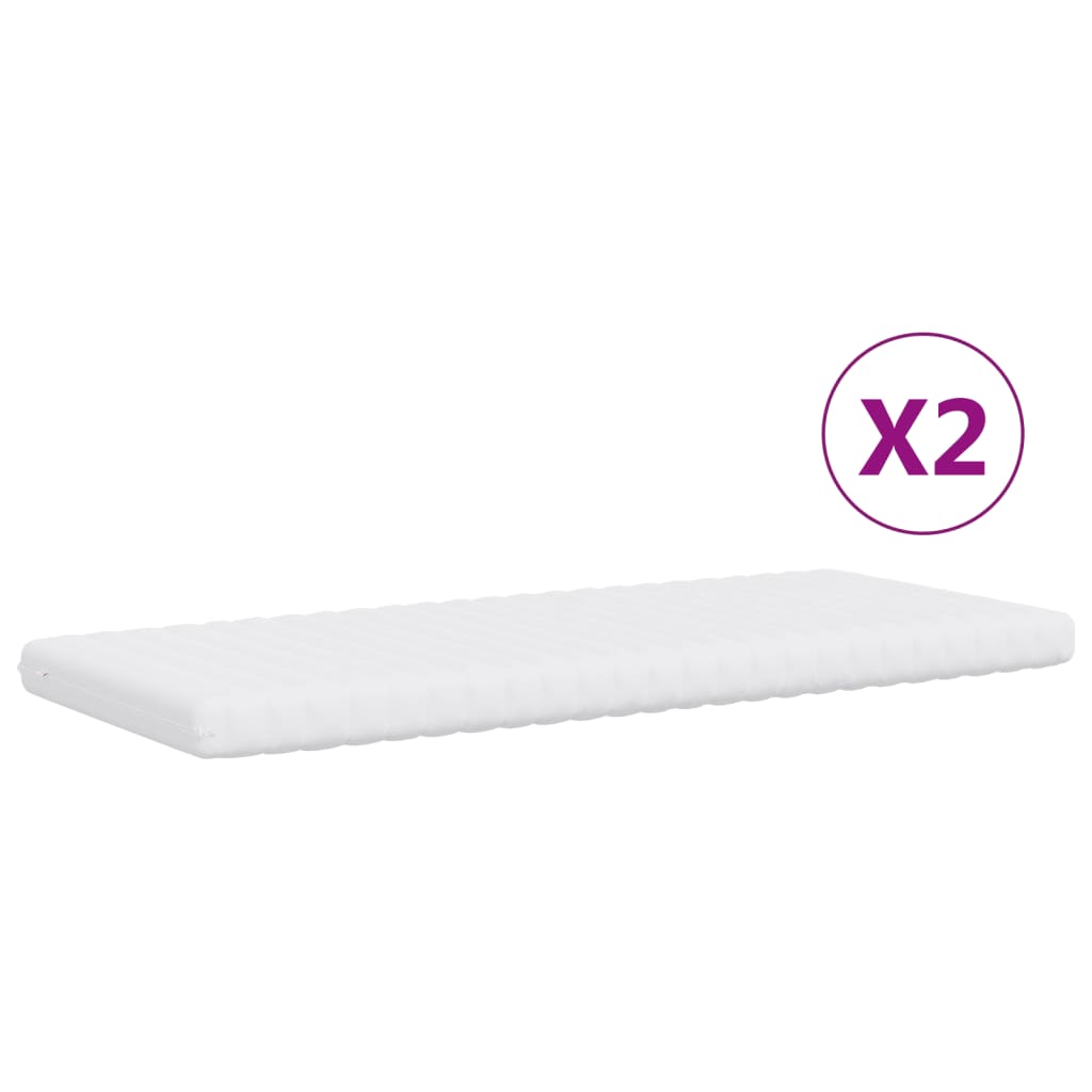 daybed med udtræk og madras 80x200 cm stof cremefarvet