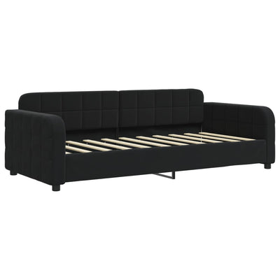 daybed med madras 90x190 cm velour sort
