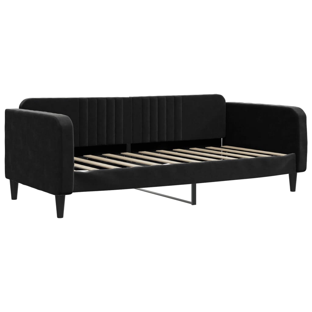 daybed med madras 90x190 cm velour sort