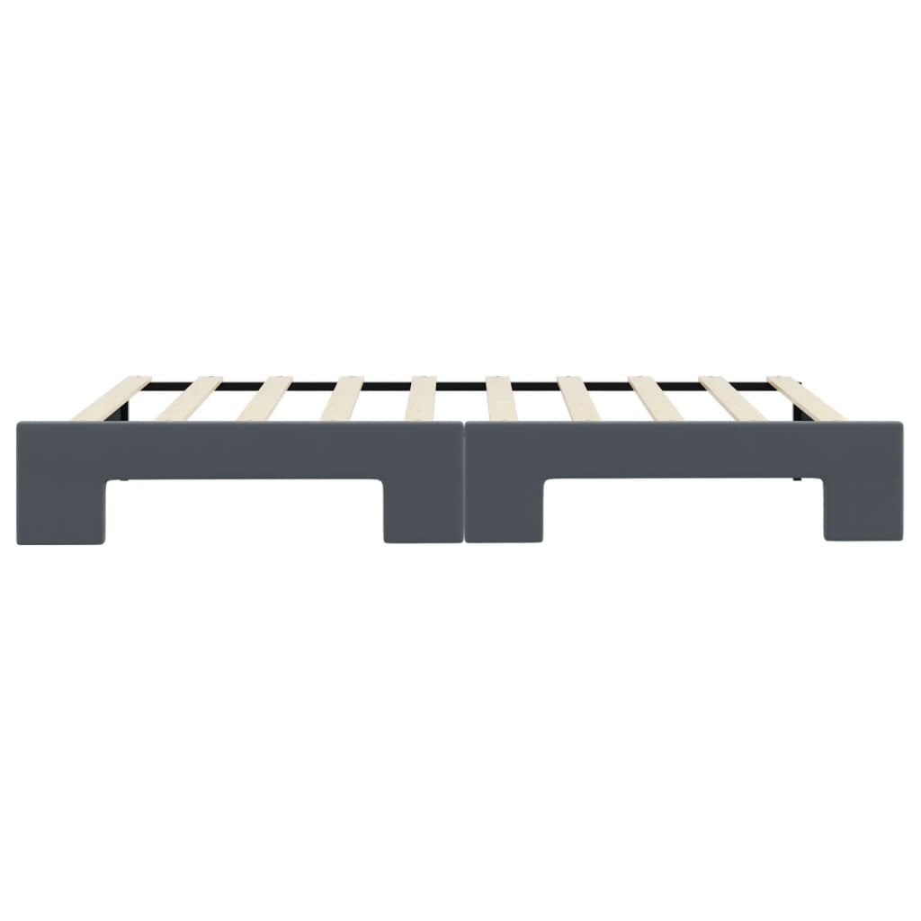 daybed med udtræk 90x190 cm velour mørkegrå