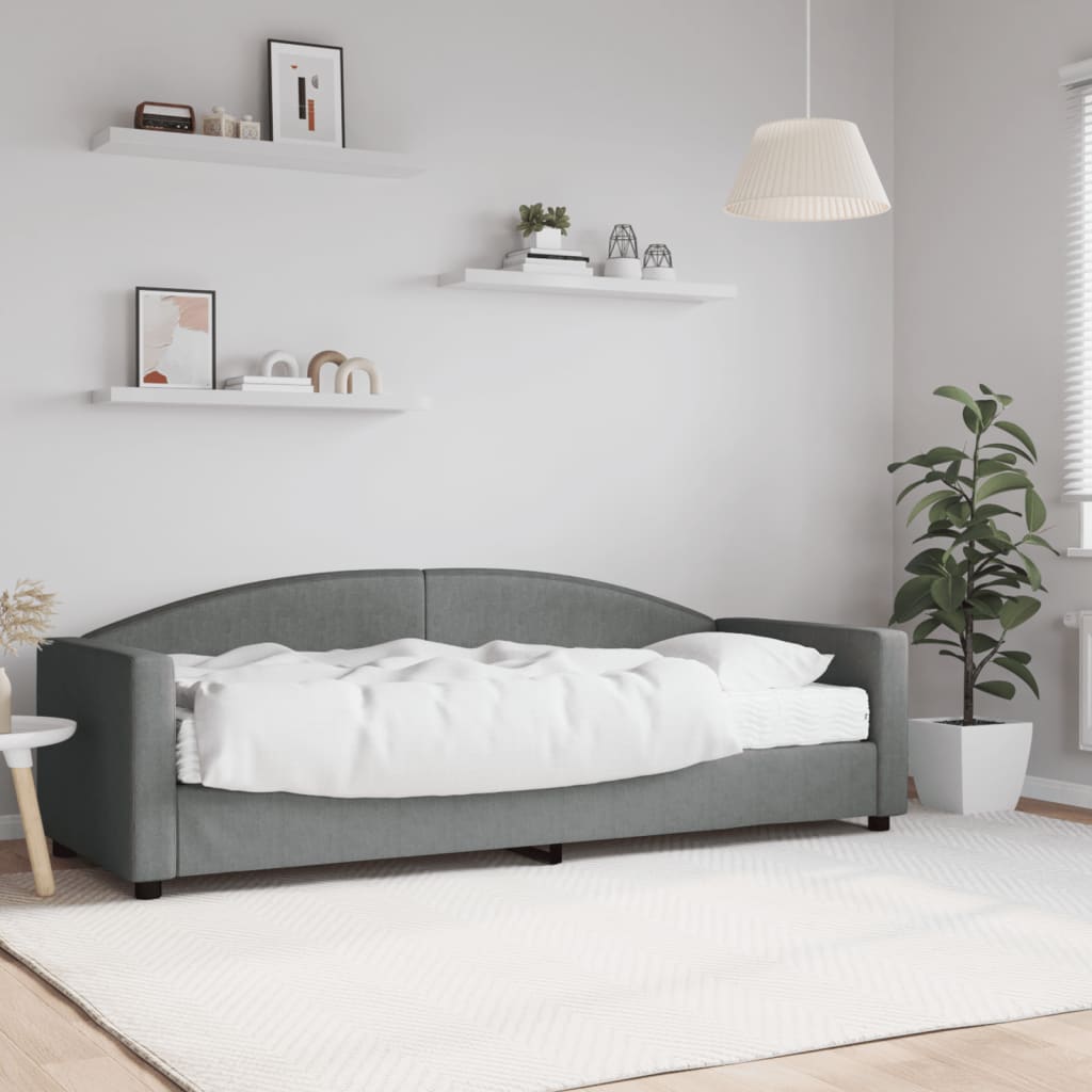 daybed med madras 80x200 cm stof mørkegrå