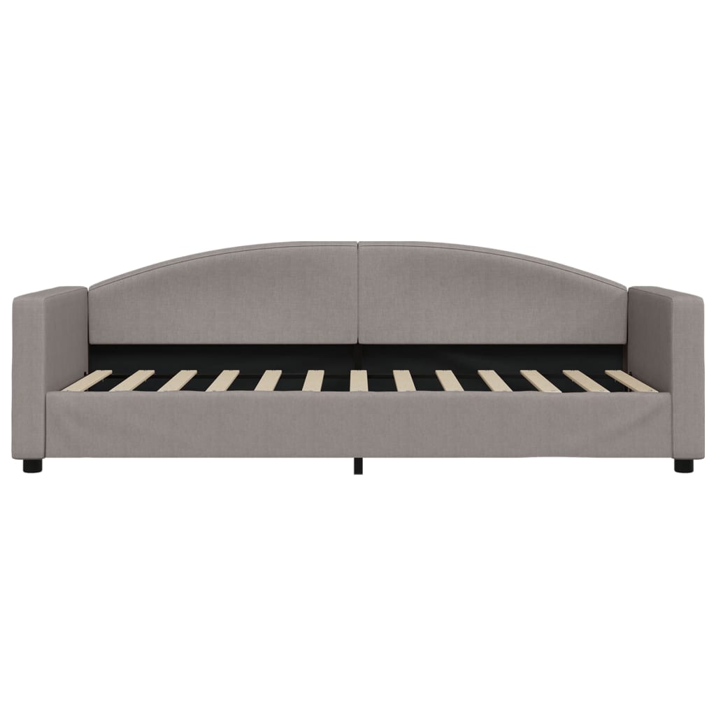 daybed med madras 80x200 cm stof gråbrun