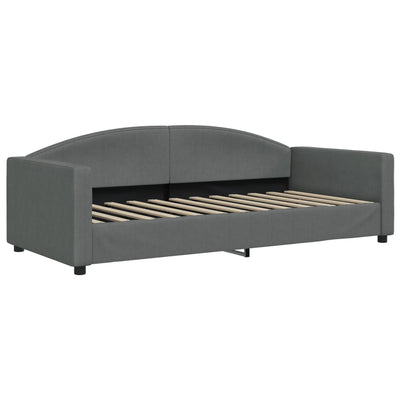 daybed med madras 90x200 cm stof mørkegrå