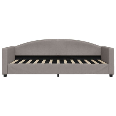 daybed med madras 90x200 cm stof gråbrun