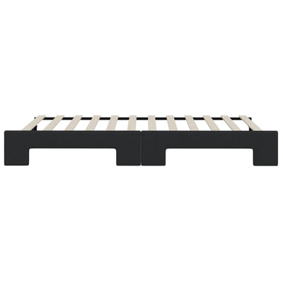 daybed med udtræk 100x200 cm stof sort