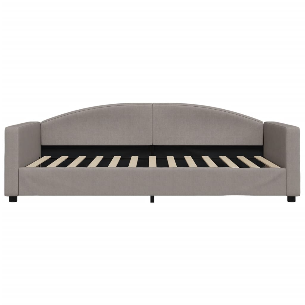 daybed med udtræk 100x200 cm stof gråbrun
