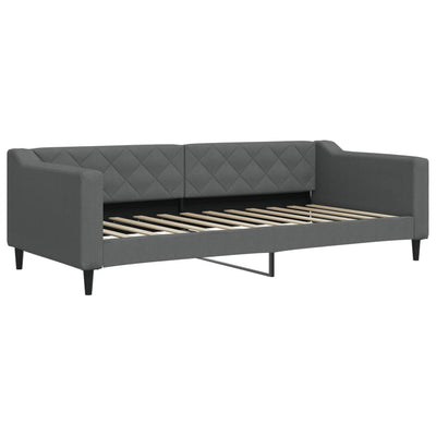 daybed med madras 90x200 cm stof mørkegrå