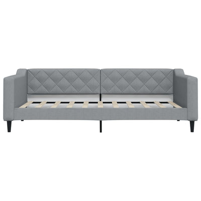 daybed med udtræk 90x190 cm stof lysegrå