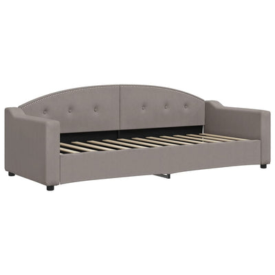 daybed med madras 80x200 cm stof gråbrun
