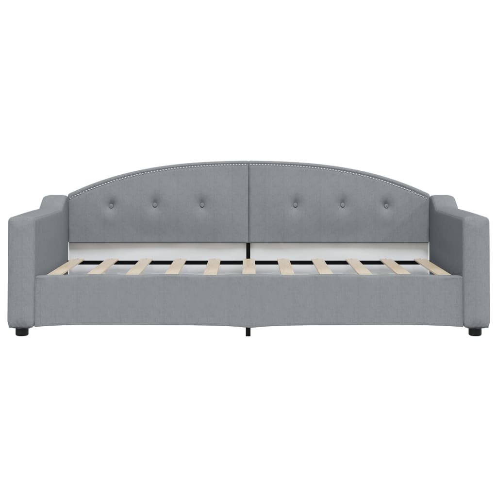 daybed med madras 90x190 cm stof lysegrå
