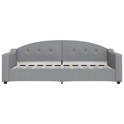 daybed med madras 90x190 cm stof lysegrå